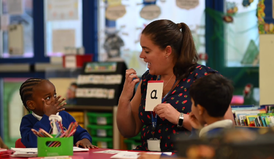 Loyola boys learning phonics