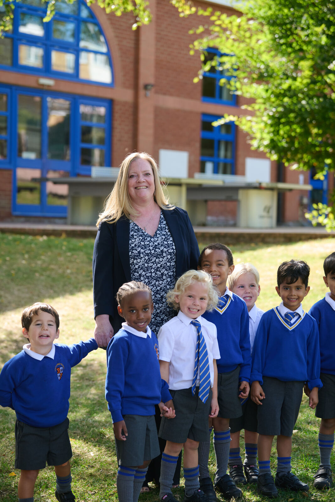 Loyola's Headmistress with boys